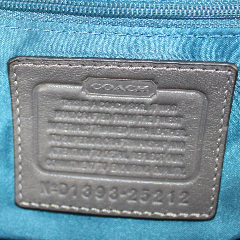 COACH Madison Madeline Black W/Gray Signature Small “C” Canvas East West… - Picture 8 of 13